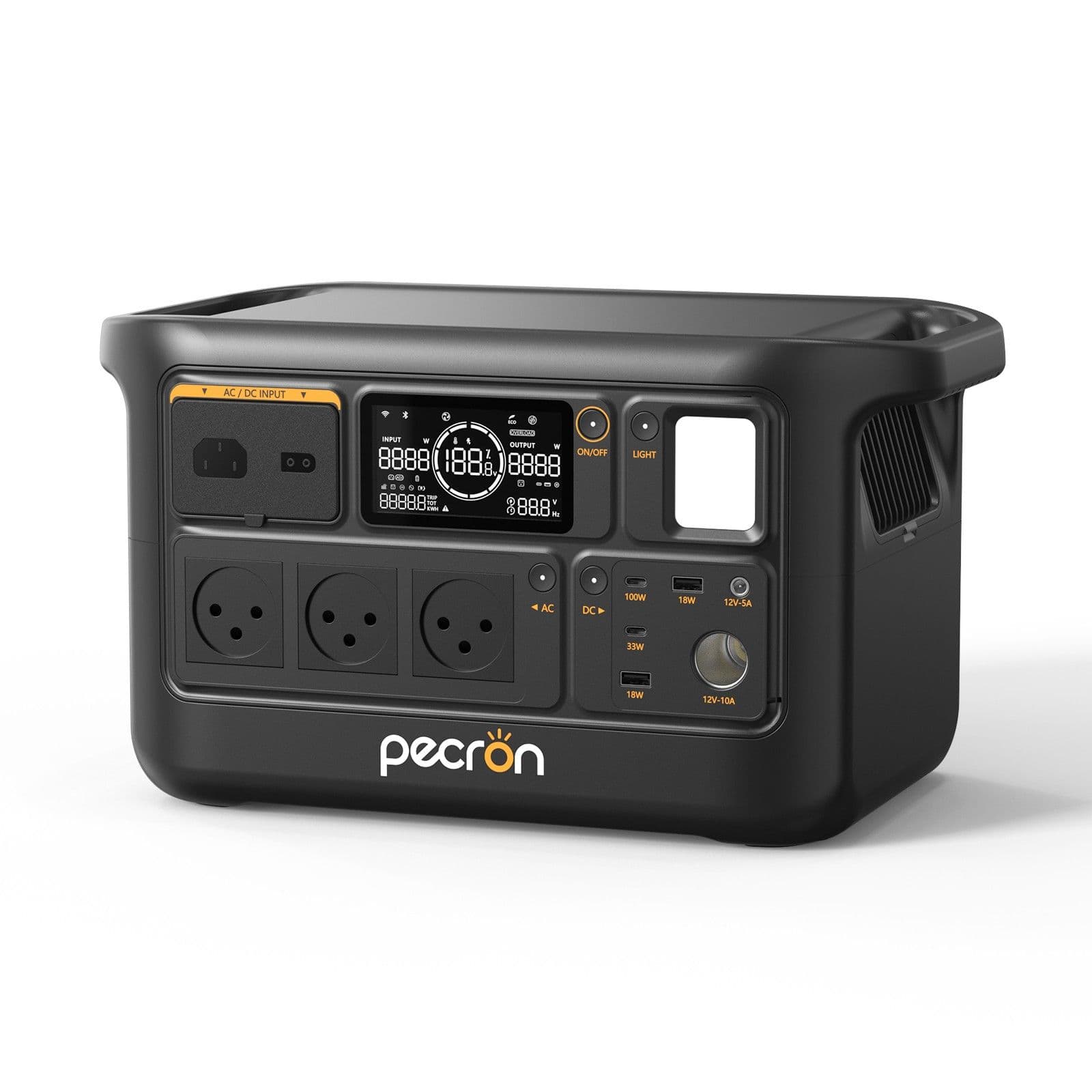 תחנת כוח ניידת PECRON F1000LFP בהספק 1500W וקיבולת 960Wh עם סוללת LiFePO4, טעינה מהירה וגיבוי UPS - יבואן רשמי | משלוח מהיר
