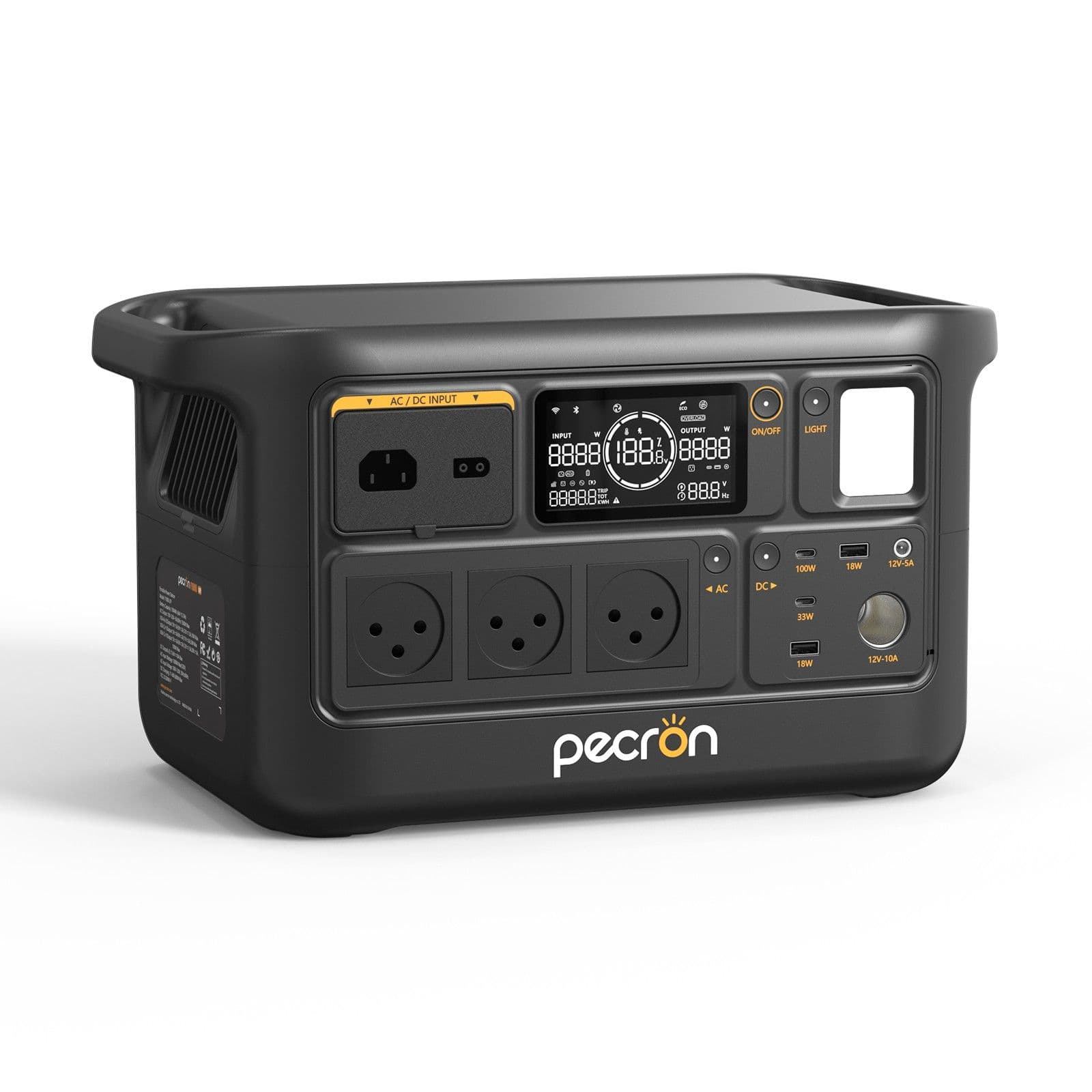 תחנת כוח ניידת PECRON F1000LFP בהספק 1500W וקיבולת 960Wh עם סוללת LiFePO4, טעינה מהירה וגיבוי UPS - יבואן רשמי | משלוח מהיר