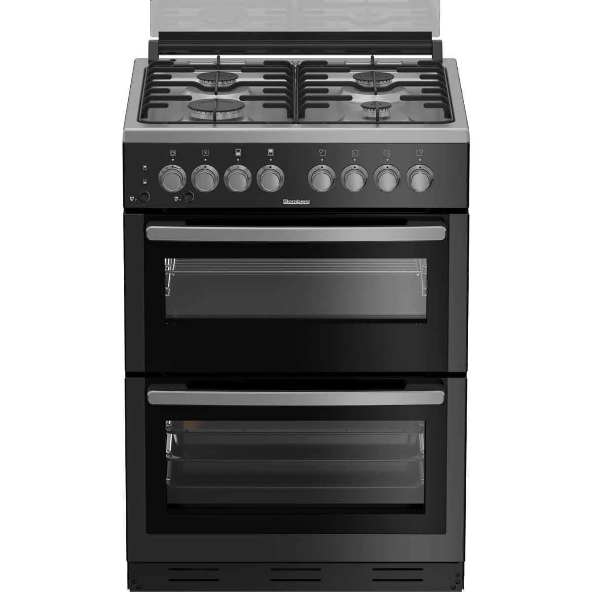 תנור משולב דו־תאי 60 ס״מ Blomberg HDWN8133B עם 4 מבערי גז שחור - מצב שבת | יבואן רשמי-משלוח מהיר