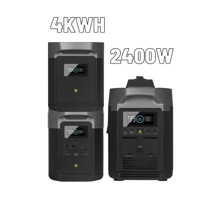 קיט תחנת כוח ניידת ECOFLOW DELTA2000MAX + תא הרחבה + גנרטור חכם