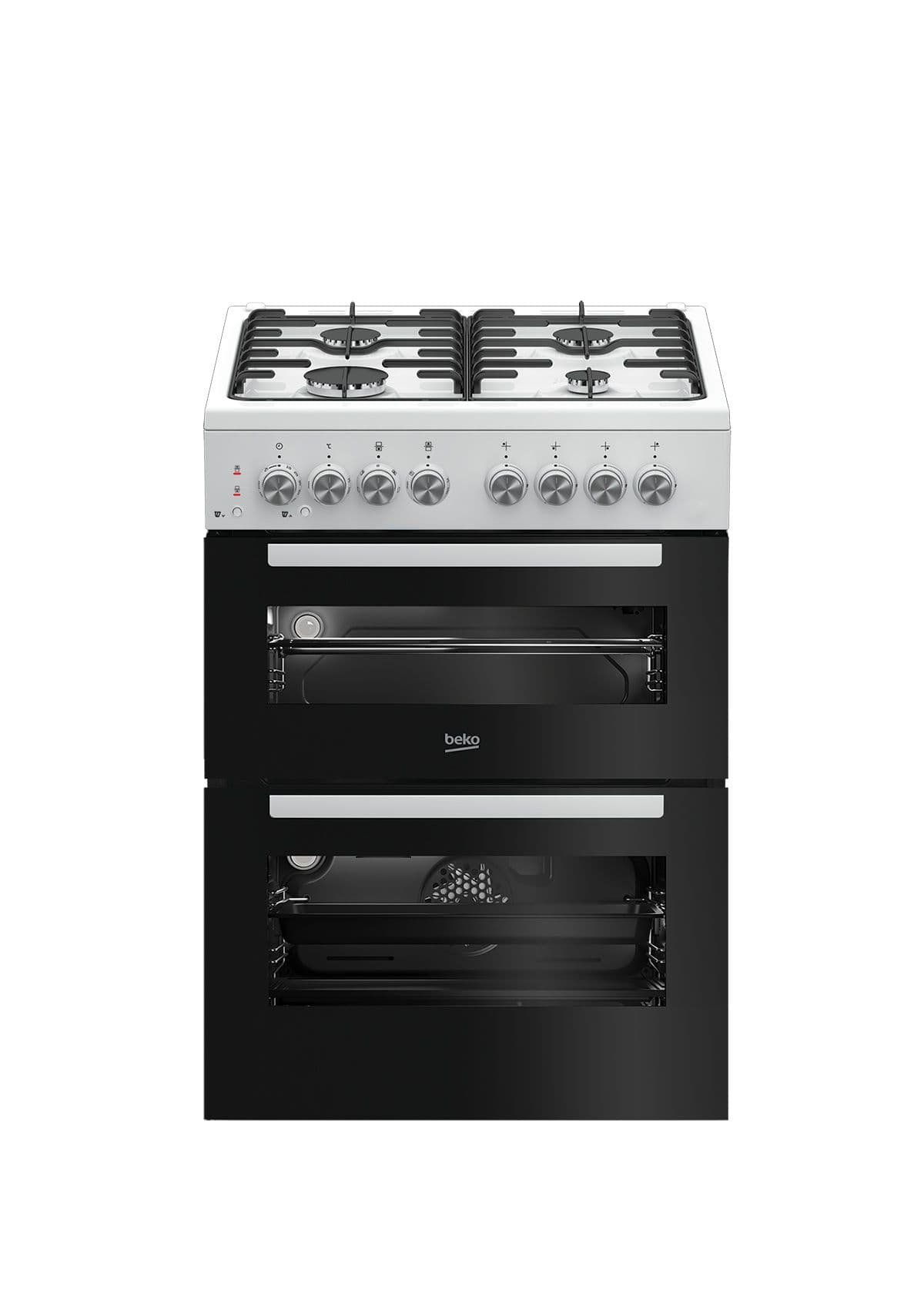 תנור משולב גז Beko KFDM62120DWDSL – דו־תאי לבן עם מצב שבת ו-SteamShine® | יבואן רשמי