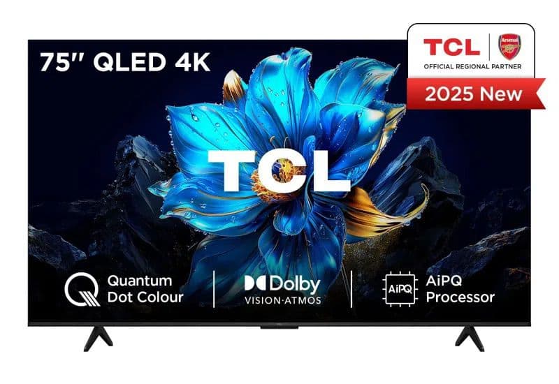 טלוויזיה חכמה 75 אינץ' דגם QLED 4K סדרה TCL 75P7K עם Google TV - יבואן רשמי