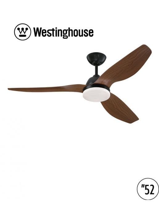 מאוורר תקרה WESTINGHOUSE Magnolia 52" CCT וסטינגהאוס שחור עם מנוע DC שקט, תאורה ושלט לשעון שבת יבואן רשמי