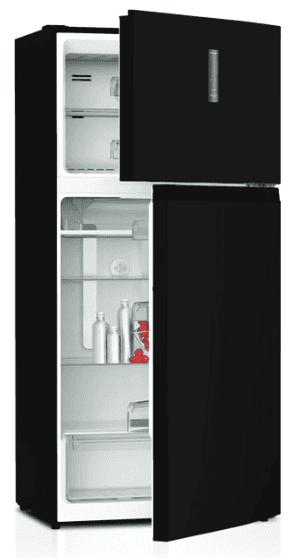מקרר 2 דלתות מקפיא עליון Bellers BL710GB בלרס בנפח 571 ליטר ורוחב 80 ס"מ גימור זכוכית שחורה No Frost - יבואן רשמי