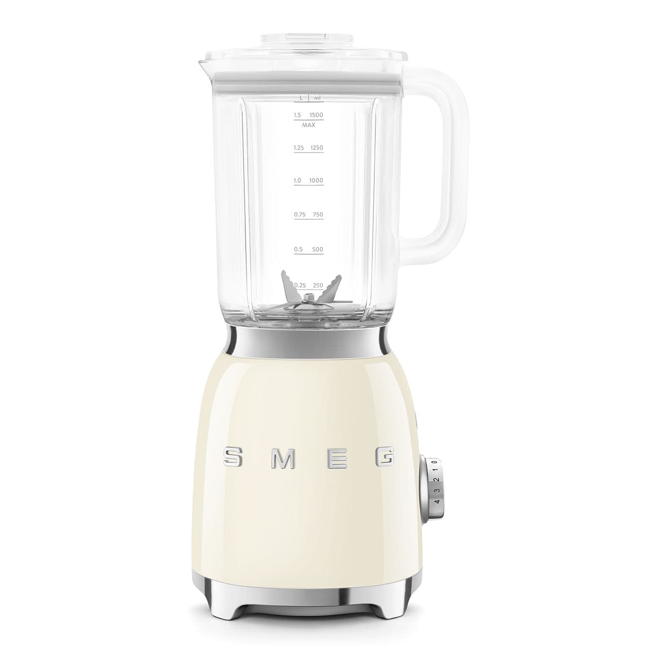 SMEG BLF03CREU – בלנדר רטרו 800W עם קנקן Tritan בנפח 1.5 ל' סמג בצבע שמנת