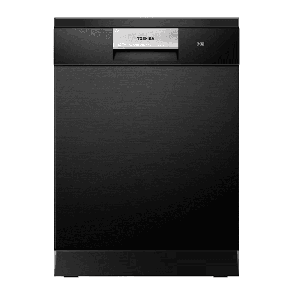 מדיח כלים רחב Toshiba DW-14F6ME-B-IL טושיבה 60 ס"מ נירוסטה שחורה עם 14 מערכות כלים ושליטה מהנייד ב-WIFI יבואן רשמי