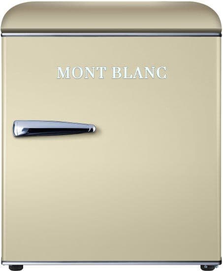 מקרר משרדי קטן Mont Blanc MBR-90DF-BEJ מונט בלנק רטרו בז' 46 ליטר עם מקפיא שקט במיוחד - יבואן רשמי