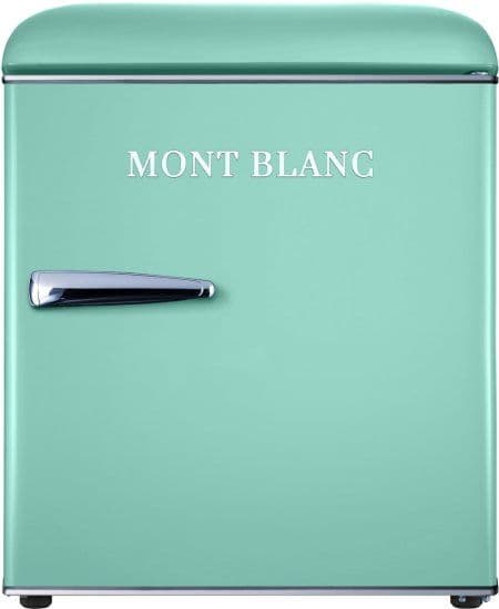מקרר משרדי קטן Mont Blanc MBR-90DF-PS מונט בלנק רטרו ירוק פיסטוק 46 ליטר עם מקפיא שקט - יבואן רשמי