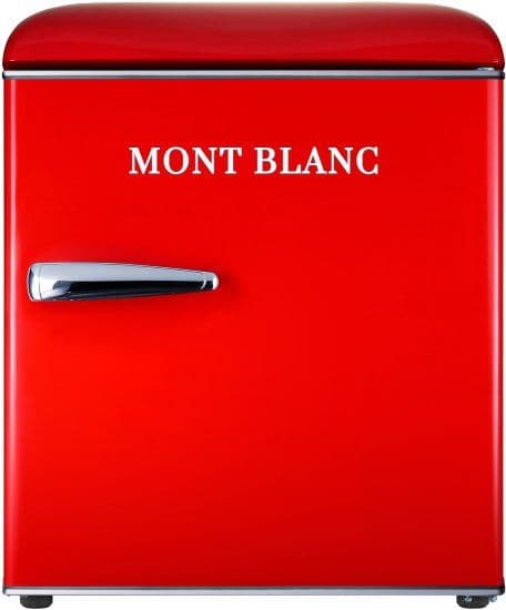 מקרר משרדי קטן Mont Blanc MBR-90DF-RED מונט בלנק רטרו אדום 46 ליטר עם מקפיא שקט במיוחד - יבואן רשמי