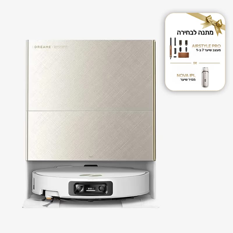 שואב שוטף רובוטי Dreame X60 Ultra Complete – עוצמה 35,000Pa וניקוי עצמי ב־100°C גימור לבן | יבואן רשמי