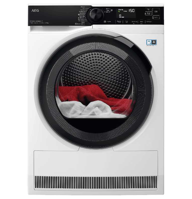 מייבש כביסה AEG 9 ק״ג עם משאבת חום AbsoluteCare סדרה 9000 דגם T9396OBCM