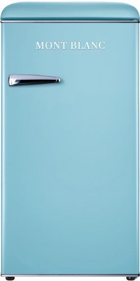 מקרר משרדי רטרו כחול מון בלאן MONT BLANC MBR-190DF-BLU נפח 95 ליטר