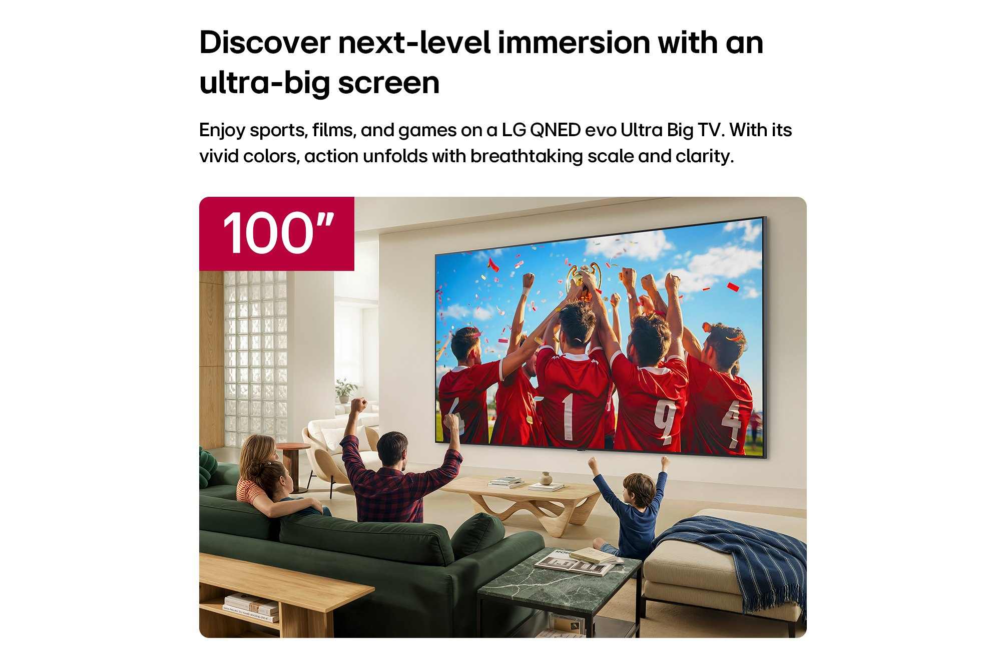LG 100 inch QNED Ultra Big Screen