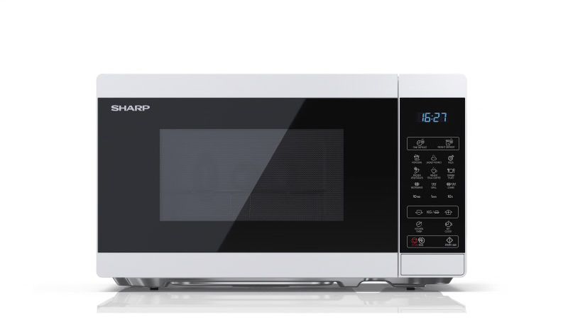 מיקרוגל משולב גריל Sharp R-709W לבן נפח 25 ליטר עם פאנל בעברית