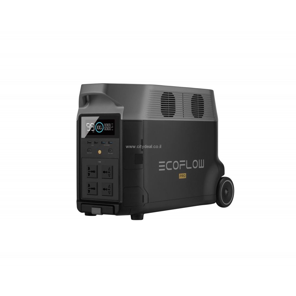 חיבורי AC ו-DC בתחנת כוח EcoFlow DELTA Pro להפעלת מכשירי חשמל בבית ובשטח