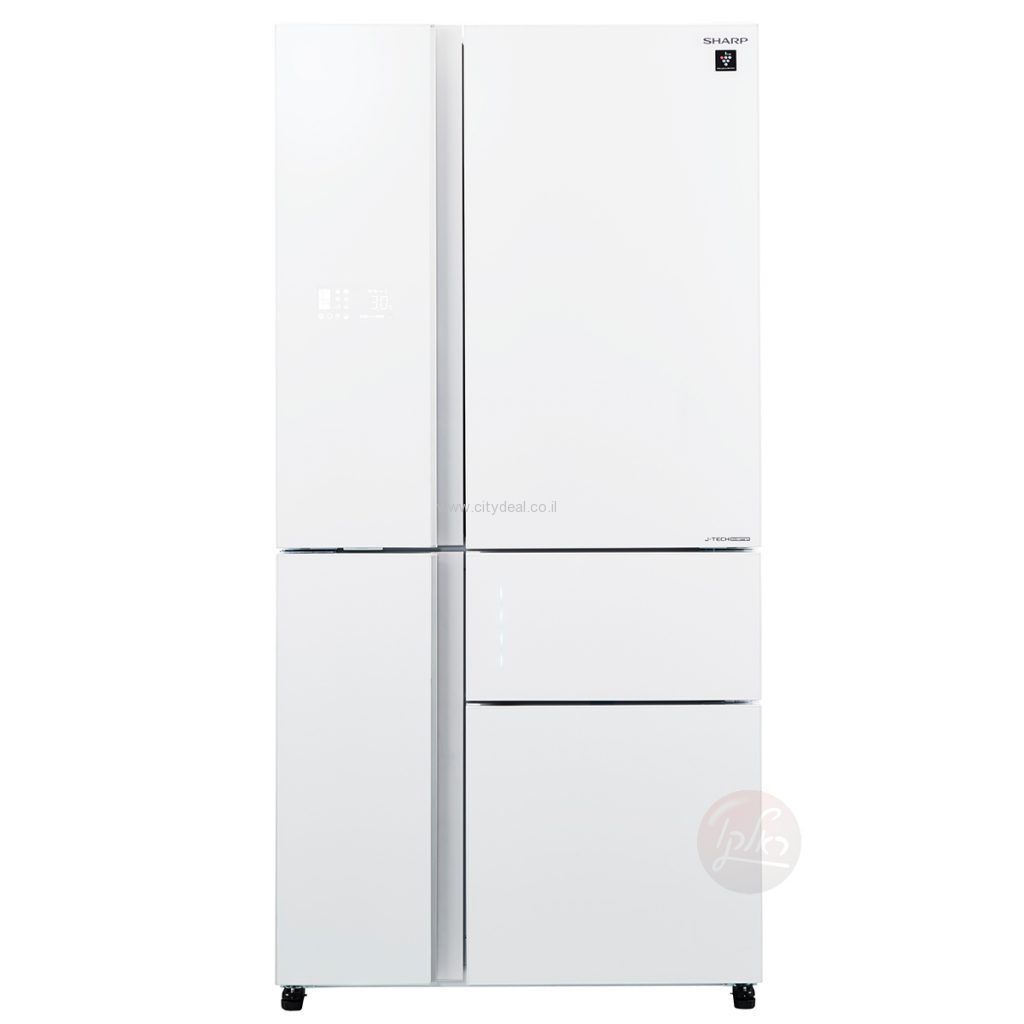 מקרר 5 דלתות Sharp SJ-9630W לבן יוקרתי - מבט חזיתי פרימיום