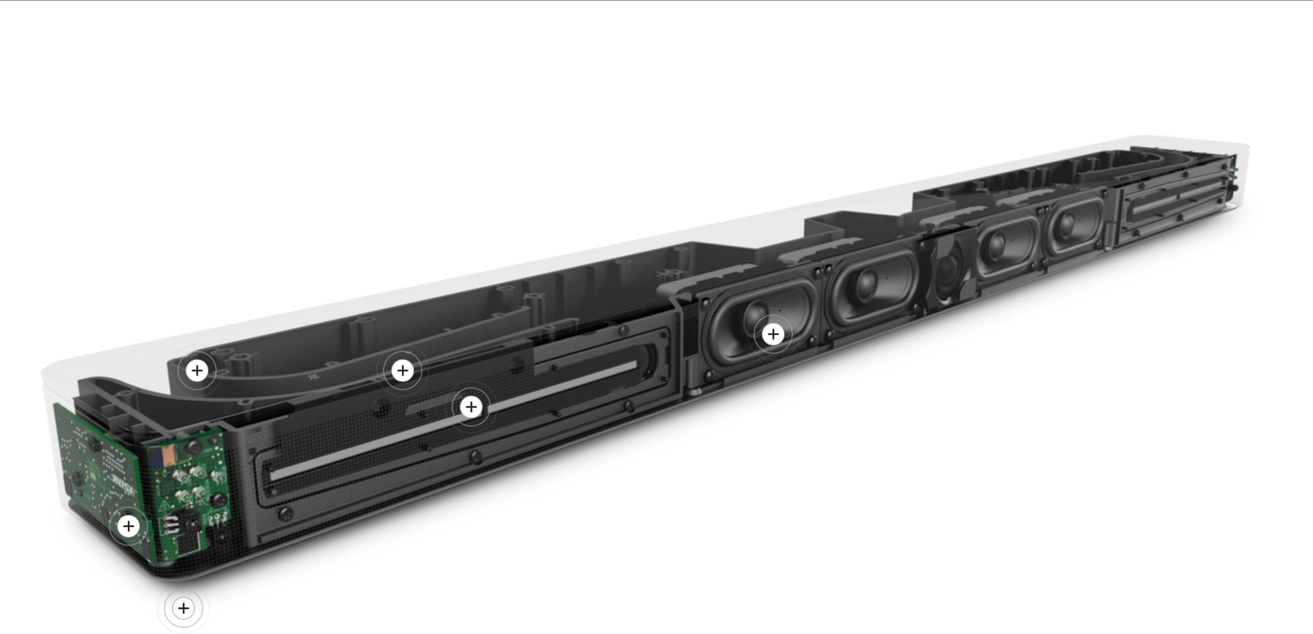 Bose Soundbar 700 טכנולוגיה פנימית Bose Soundbar 700 טכנולוגיה פנימית ורמקולים