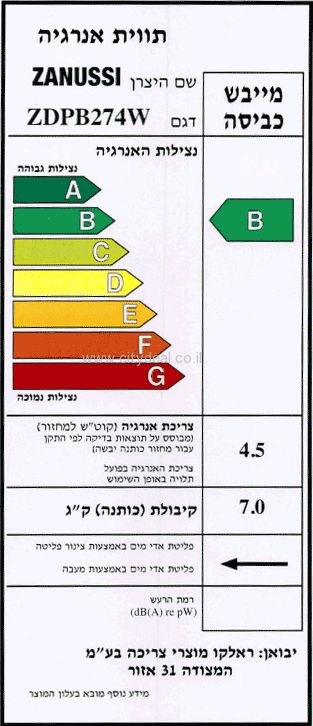 ����� ����� 7 �"� ZANUSSI ��� ZDPB274W ����� ����