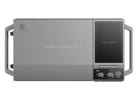 מכונת קרח פנימית במקרר שטח EcoFlow Glacier מייצרת 18 קוביות ב-12 דקות