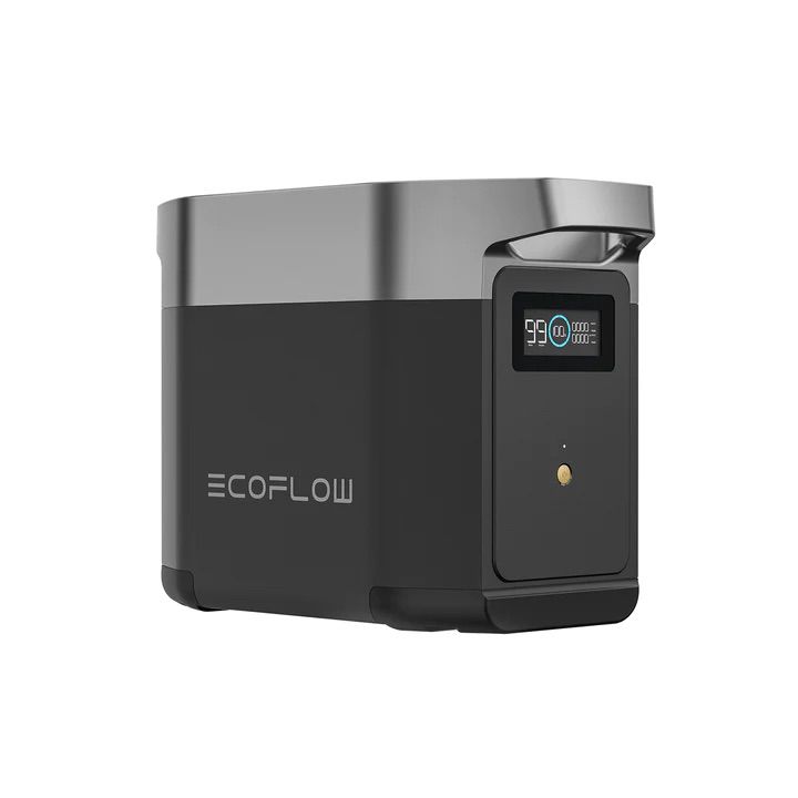מבט מקרוב על תצוגת ה-LCD של תא ההרחבה EcoFlow DELTA 2