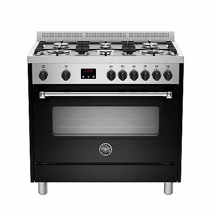 תנור משולב כיריים 90 ס"מ Bertazzoni דגם AMS96D61BNE/19 יבואן רשמי - שחור מט תנור משולב כיריים 90 ס"מ Bertazzoni דגם AMS96D61BNE/19 יבואן רשמי - שחור מט