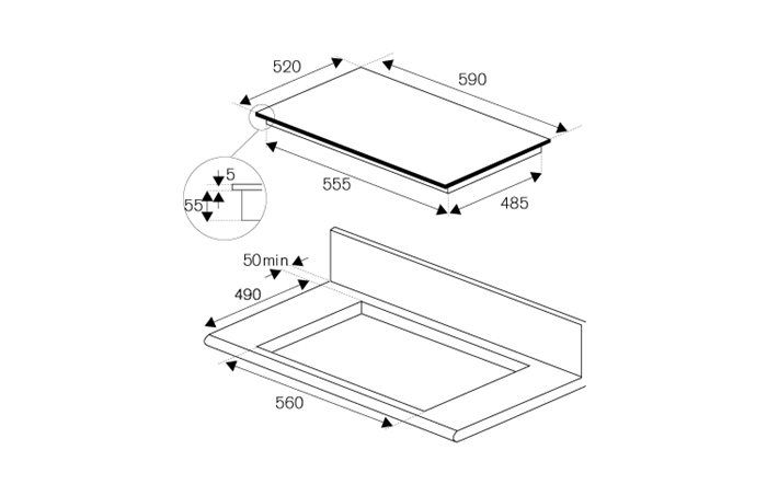 ������ ��������� ������ ����� 60 �"� Bertazzoni ��� P604I2M28NV ����� ����