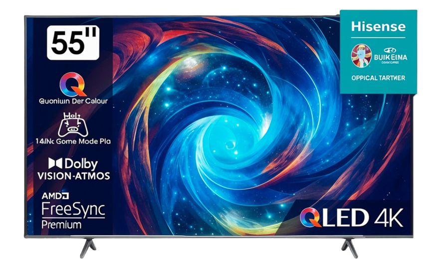 �������� ���� 55 ���� HISENSE ��� 55E7KQ PRO QLED 4K ����� ����