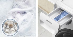 מכונת כביסה SAMSUNG WW90T554: כביסה עוצמתית, שקטה וחכמה עם טכנולוגיית EcoBubble