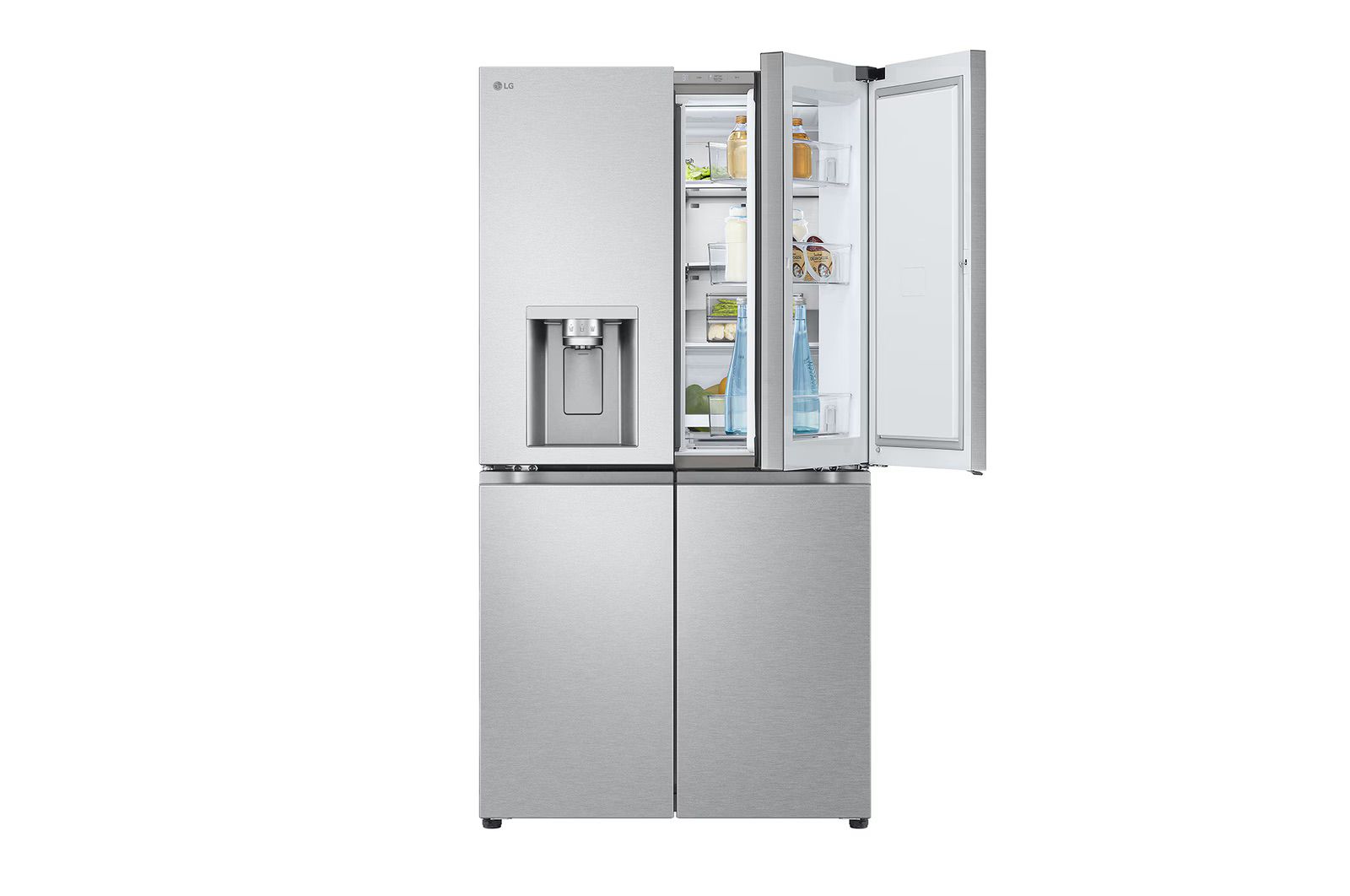 מקרר 4 דלתות מקפיא תחתון 638 ליטר LG GMJ960 נירוסטה מקרר 4 דלתות מקפיא תחתון 638 ליטר LG GMJ960 נירוסטה