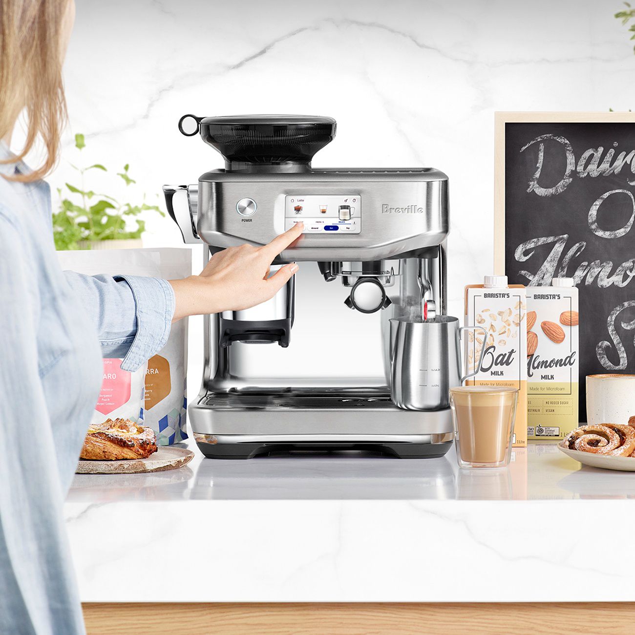����� ��� ���� Breville BES881BSS Breville Barista Touch Impress ������� ����� ����