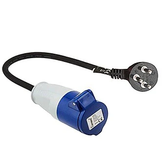 מתאם תקע ישראלי לשקע סייקון 1X16 מבית ADVICE מתאם תקע ישראלי לשקע סייקון 1X16 מבית ADVICE