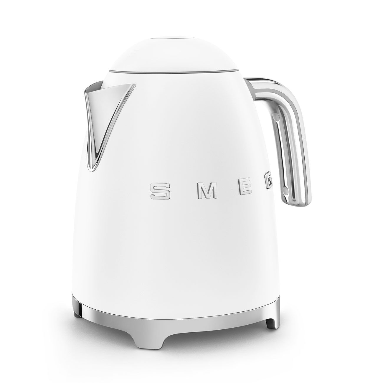קומקום SMEG KLF03WHMEU לבן מט - מבט צד קומקום SMEG KLF03WHMEU לבן מט מבט צד