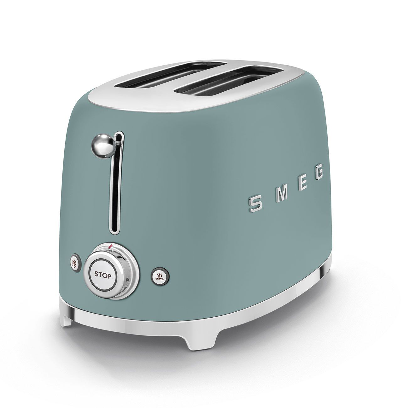 מבט צד על מצנם SMEG TSF01EGMEU בירוק אמרלד מט מצנם SMEG TSF01EGMEU ירוק אמרלד מט במבט צד