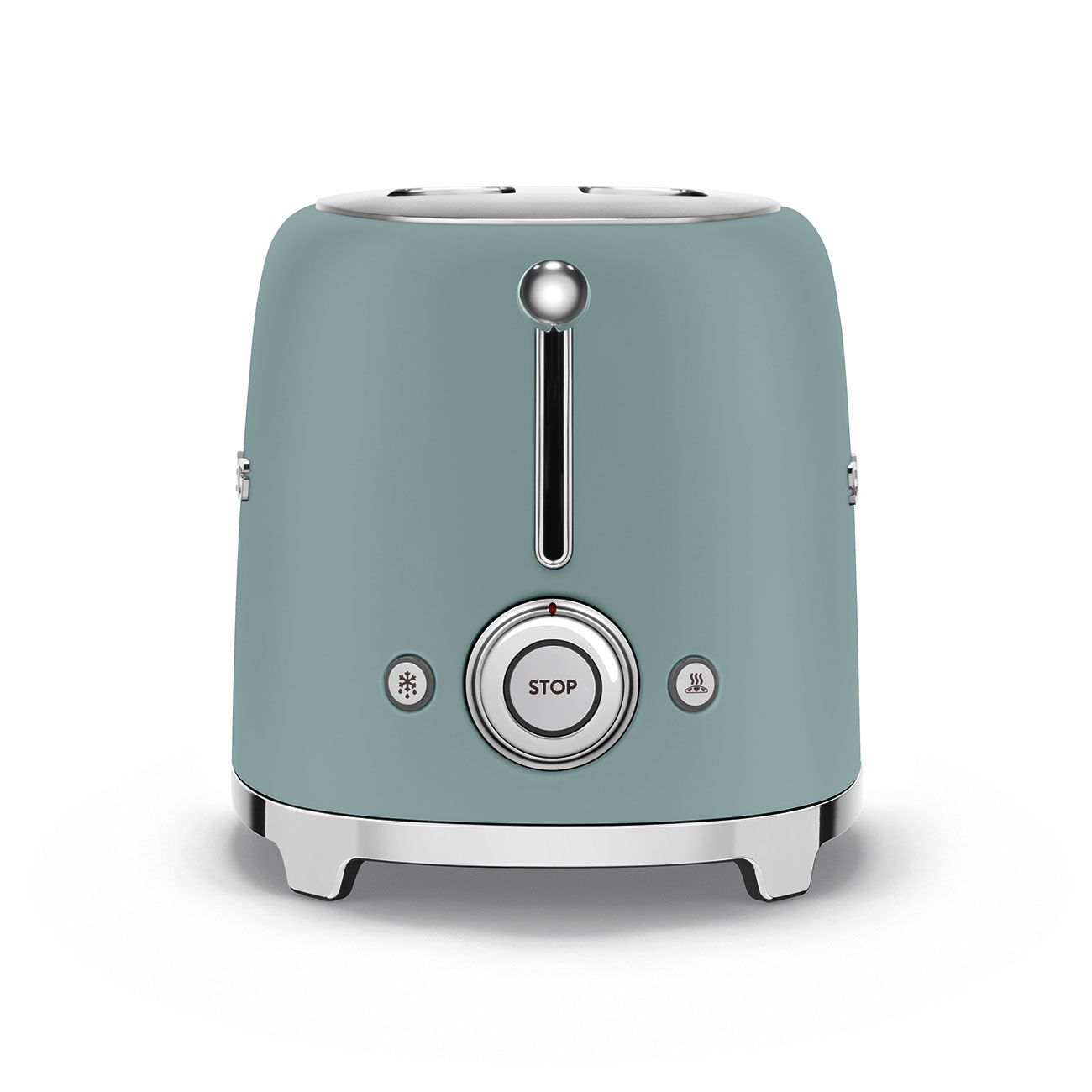 עיצוב רטרו איטלקי במצנם SMEG TSF01EGMEU ירוק אמרלד מט מצנם 2 פרוסות SMEG TSF01EGMEU עם עיצוב רטרו ירוק אמרלד
