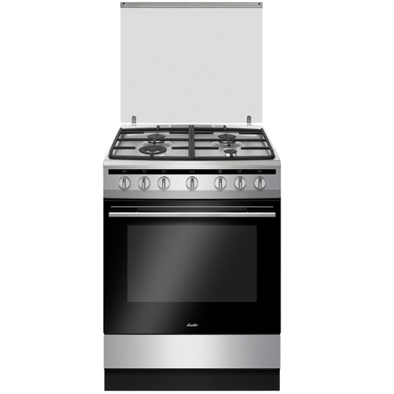 תנור משולב סאוטר ELEGANT 4780IX נירוסטה בעיצוב מודרני עם כיריים גז תנור משולב SAUTER ELEGANT 4780IX נירוסטה, תצוגה קדמית