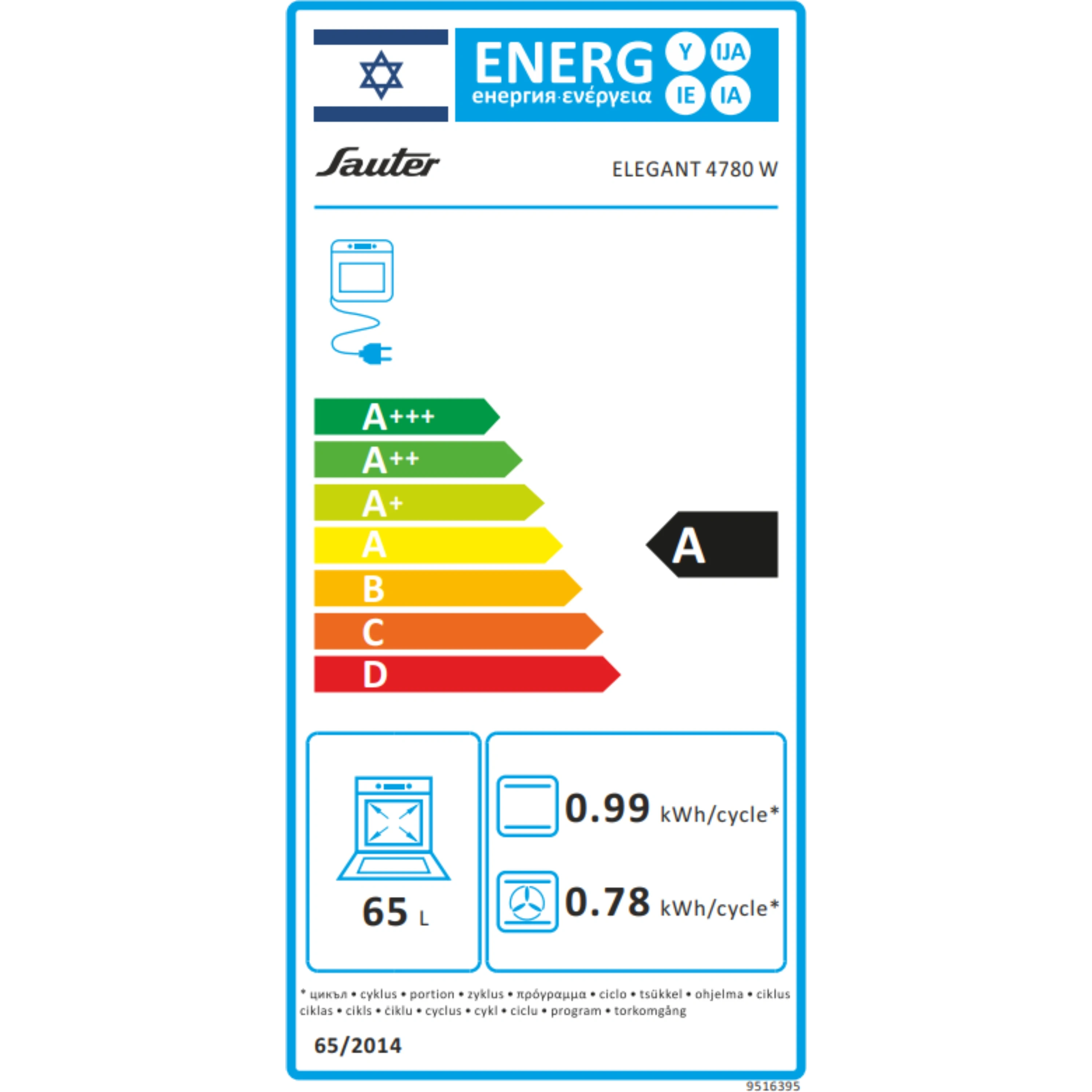 כיריים גז בטיחותיים עם 4 מבערים ותוכניות אפייה מגוונות מבט מקרוב על כיריים גז תנור SAUTER ELEGANT 4780W, מבערים בטיחותיים