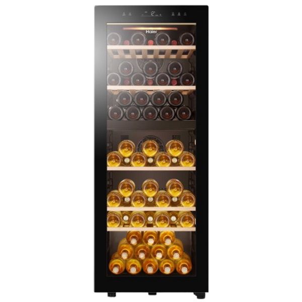 מקרר יין Haier HWS79GDG יבואן רשמי - 79 בקבוקים מקרר יין Haier HWS79GDG שחור עם זכוכית שקופה - תמונה ראשית