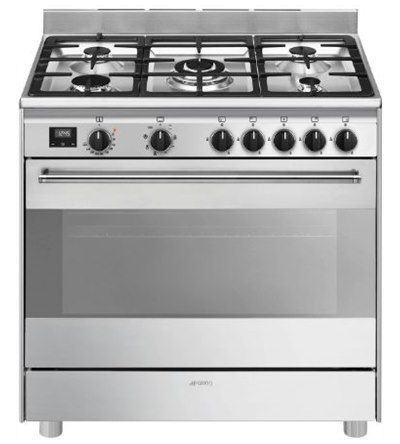 תנור משולב כיריים גז SMEG BG91 Inox – ברוחב 90 ס״מ 115 ליטר עם טורבו כפול תנור משולב כיריים גז SMEG BG91 Inox – ברוחב 90 ס״מ 115 ליטר עם טורבו כפול