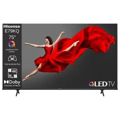 �������� ���� 75 ����' Hisense 75E79KQ QLED 4K UHD ����� ����