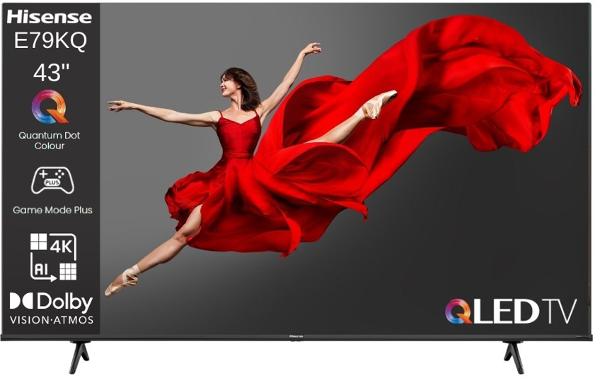 �������� ���� 43 ���� Hisense 43E79KQ QLED 4K UHD ����� ����