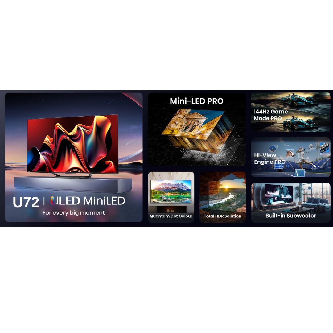 �������� ���� 75 ���� Hisense 75U72NQ Mini LED 4K UHD ����� ����