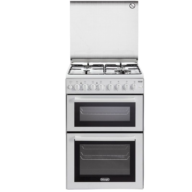 תנור משולב כיריים גז 4 להבות 60 ס"מ Delonghi DCS12EDW-IL לבן תנור משולב כיריים גז 4 להבות 60 ס"מ Delonghi DCS12EDW-IL לבן