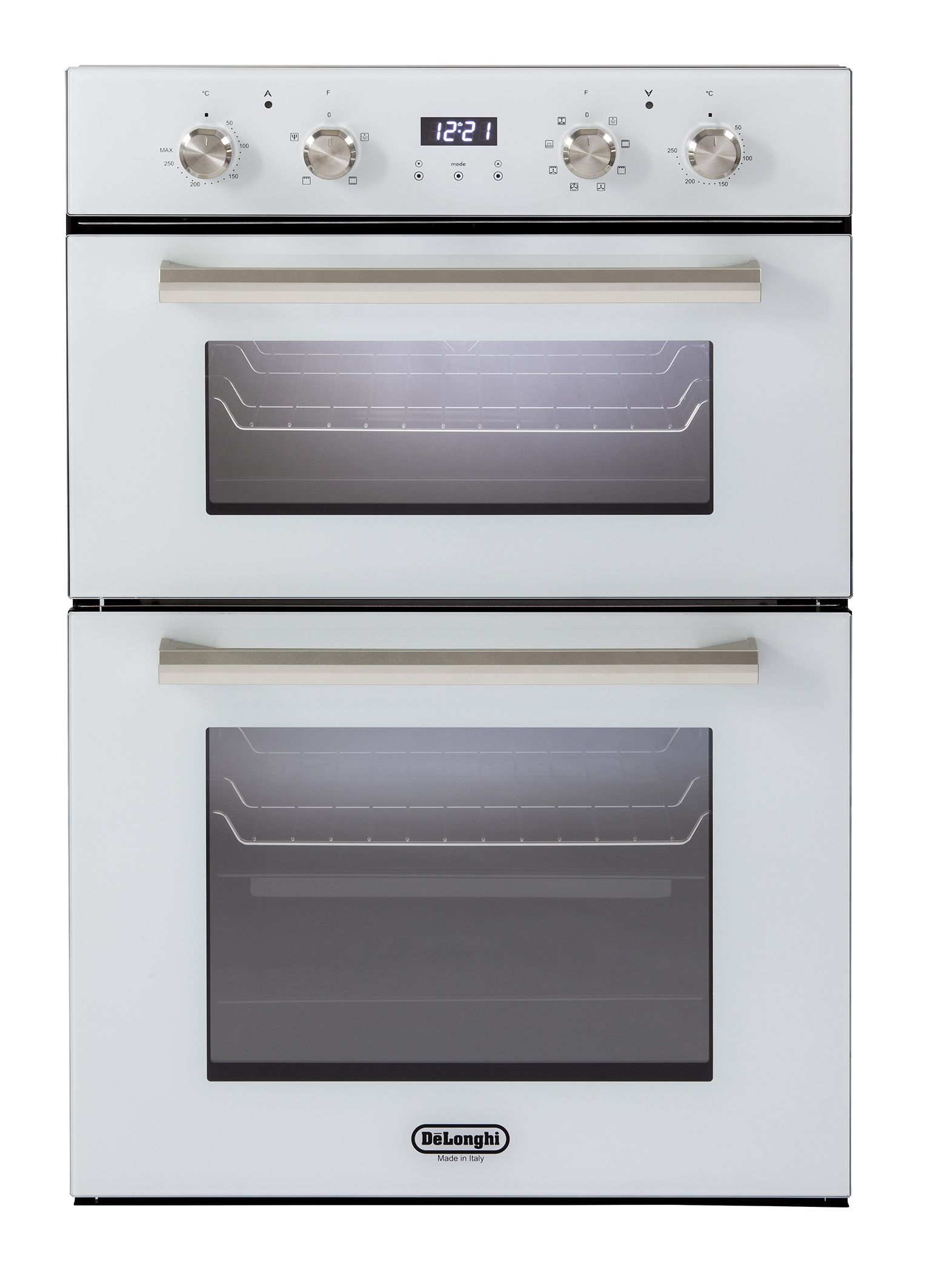 תנור דו תאי 60 ס"מ DeLonghi DBIS87EDW זכוכית לבנה תנור דו תאי 60 ס"מ DeLonghi DBIS87EDW זכוכית לבנה