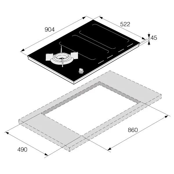������ ��������� 4 ������ ����� �� 90 �"� ��� ASKO HiG1995AB ���� ������ �����