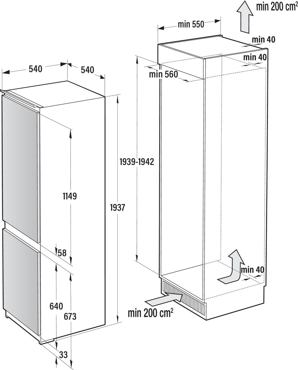 ���� �������� ����� ����� � 280 ���� ��� Gorenje NRKI419EP1