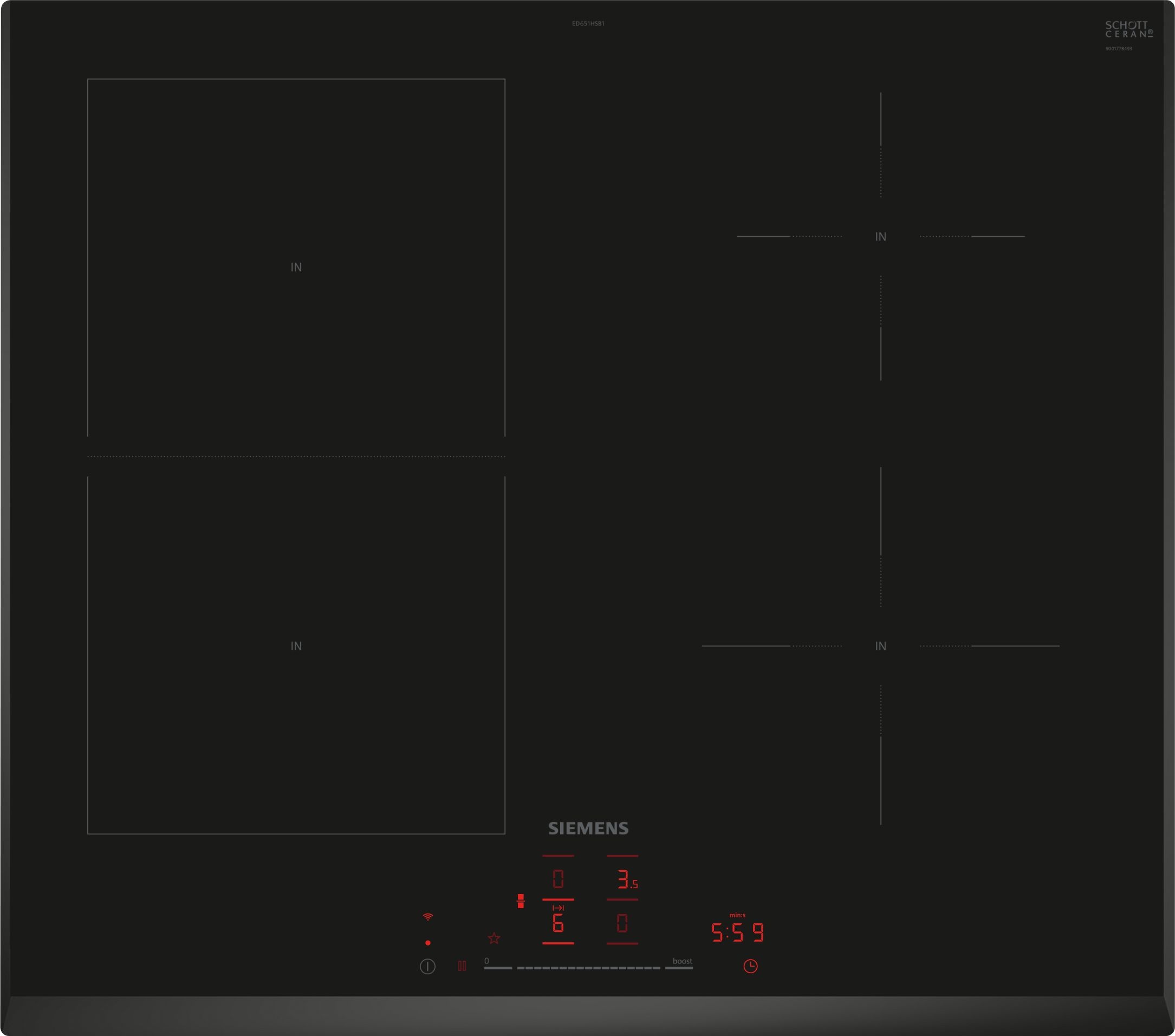 ������ ��������� 60 �"� 4 ����� ����� SIEMENS IQ500 ED651HSB1E ������ ����� ����� - ����� ����
