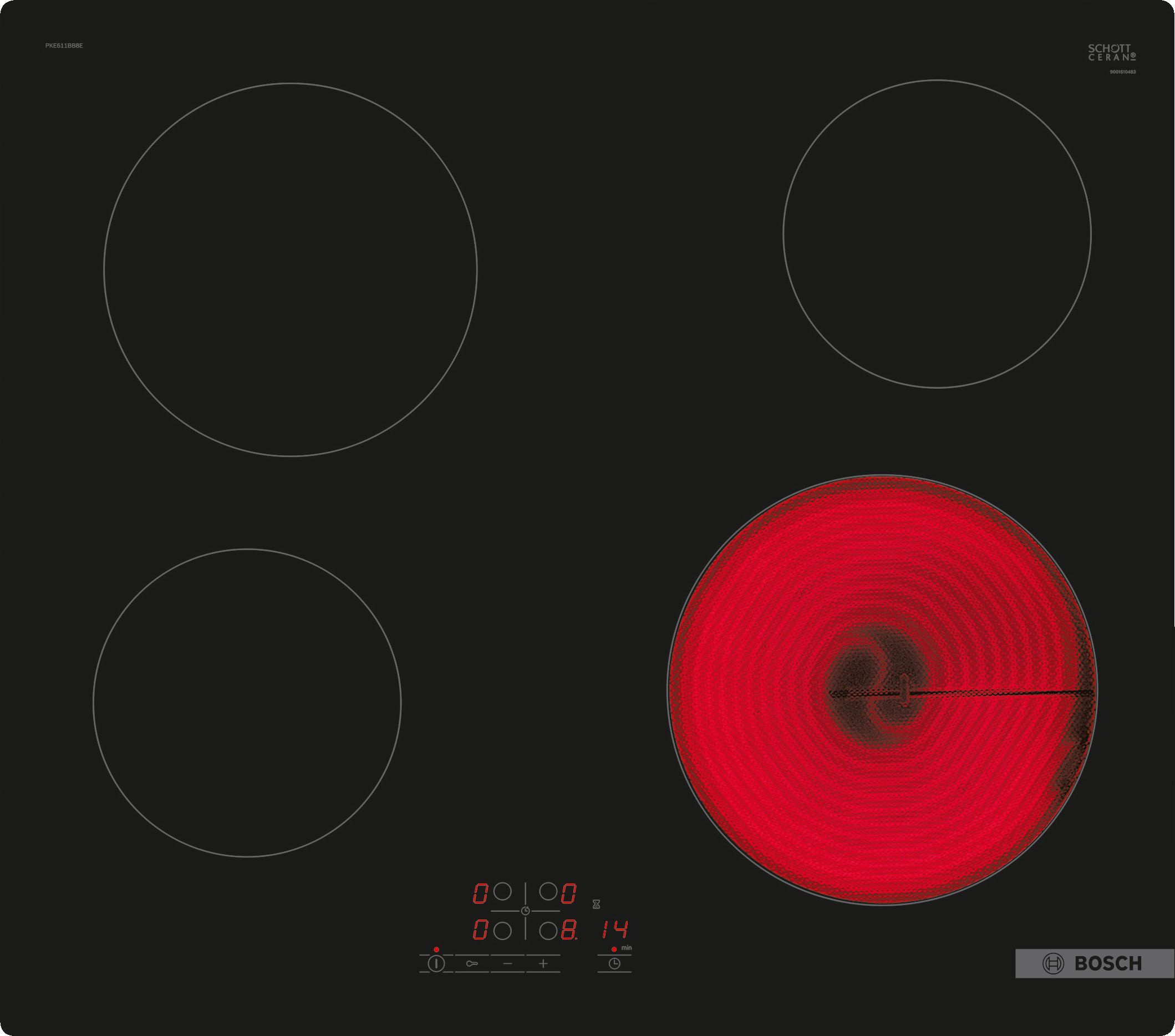������ ������ 60 �"� 4 ����� ����� BOSCH Serie 4 - PKE611BB2Y ������ ����� - ����� ����