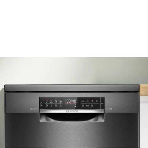 מדיח כלים Bosch SMS6ECC12E Serie 6 רחב,שחור- 14 מע` כלים-גרמניה בוש | יבואן רשמי