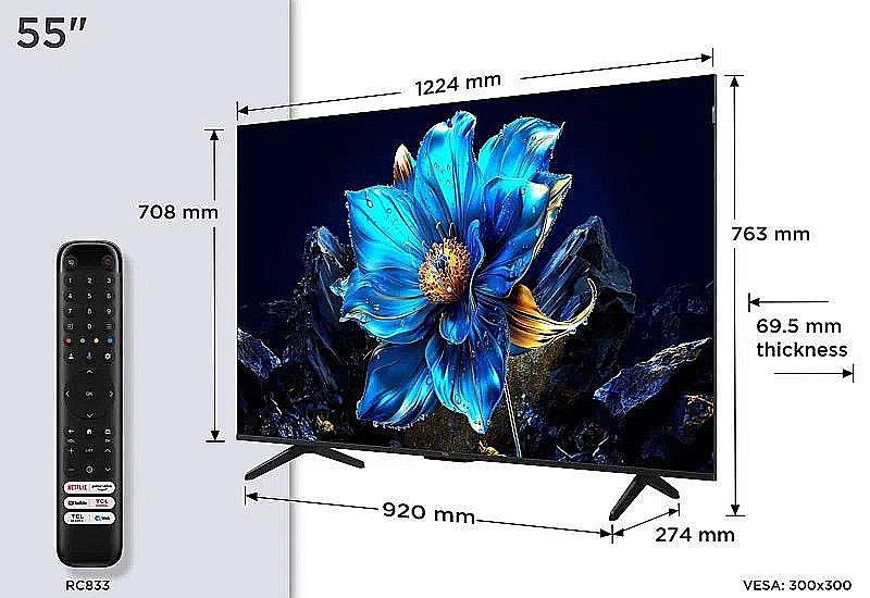 �������� ���� 55 ���� ��� QLED 4K ���� TCL 55P7K �� Google TV