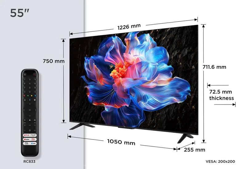 �������� ���� 55 ���� ��� TCL 55V6C 4K Google TV